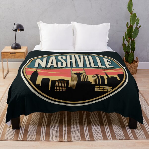 Item preview, Nashville Tennessee Skyline Illustration Travel Art Badge designed and sold by KrisSidDesigns.