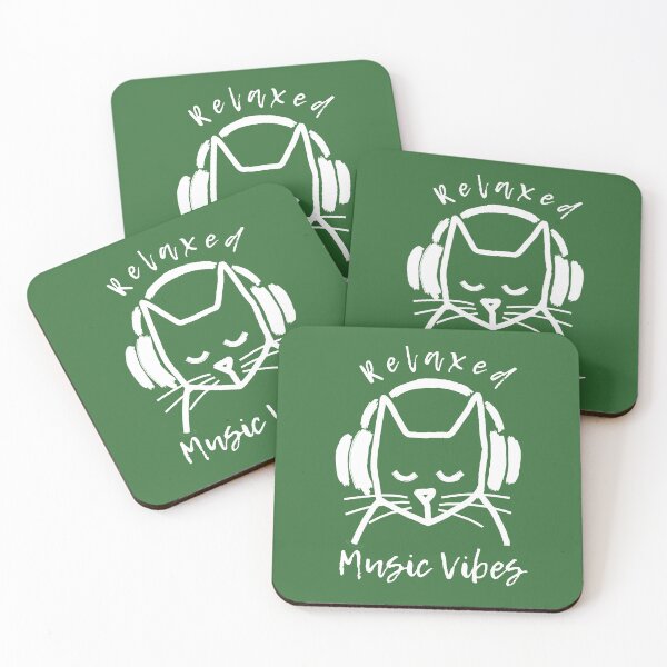 Item preview, Chill Cat with Headphones Relaxed Music Vibes designed and sold by alczar.