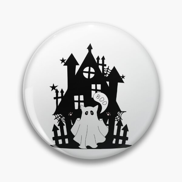 Item preview, Witch Palace Cute Cat and Ghost designed and sold by TheMysticNook.