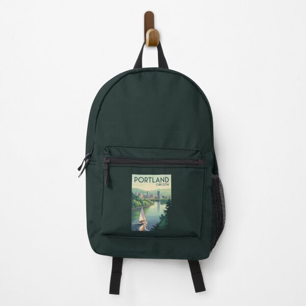 Item preview, Portland Oregon Skyline Travel Art Vintage designed and sold by KrisSidDesigns.