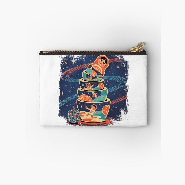 Item preview, Cosmic Matryoshka Babushka Russian Doll – Retro Space Nesting Dolls designed and sold by Okada's t-shirts & accessories.