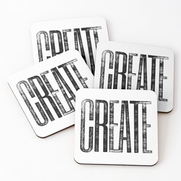 Item preview, CREATE Distressed Ink Typographical Print designed and sold by GeeThang.