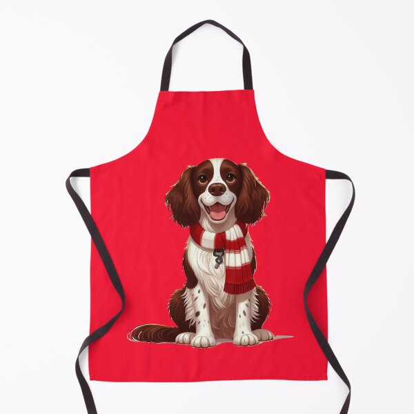 Item preview, Aberdeen Fan: Cute Springer Spaniel With Red and White Scarf designed and sold by AberDons.