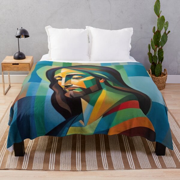 Item preview, Jesus in green cubism 12 designed and sold by Warih.