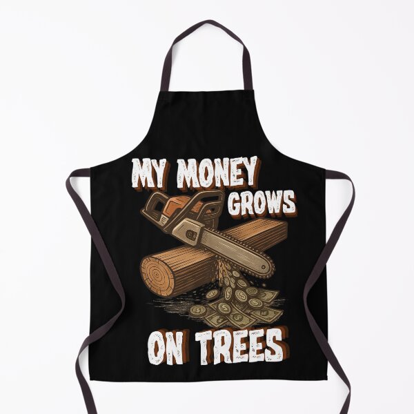 Item preview, My Money Grows on Trees - Vintage Chainsaw Cutting Wood Into Money designed and sold by PeteLawliiet.