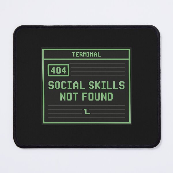 Item preview, 404 Error: Social Skills Not Found — Geek Introvert Shirt designed and sold by Bratak.