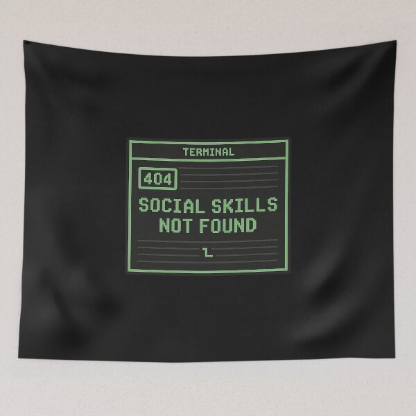 Item preview, 404 Error: Social Skills Not Found — Geek Introvert Shirt designed and sold by Bratak.