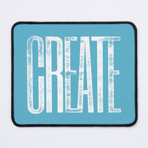 Item preview, CREATE Distressed Ink Typographical White Print designed and sold by GeeThang.