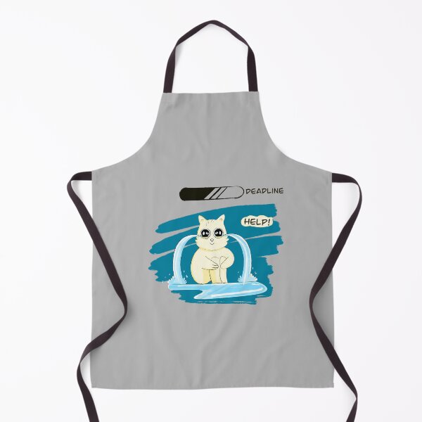 Item preview, Help Funny Cat Crying Over Deadline – Cute Stress Meme Illustration designed and sold by Elsrag-shop.