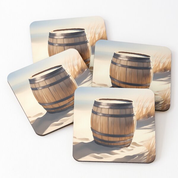 Item preview, Wooden Barrel on Beach designed and sold by CalmnessbyChoice.