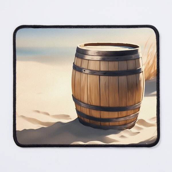Item preview, Wooden Barrel on Beach designed and sold by CalmnessbyChoice.