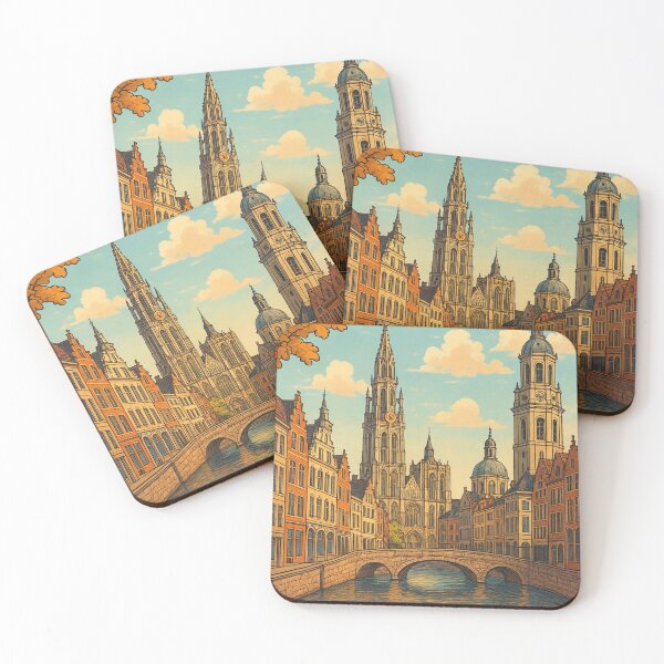 Item preview, Belgium Vintage Style Illustration designed and sold by TownWish.