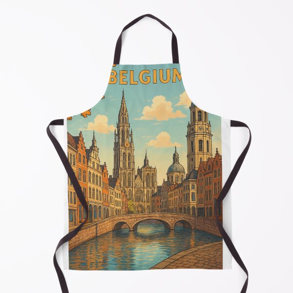 Item preview, Belgium Vintage Style Illustration designed and sold by TownWish.
