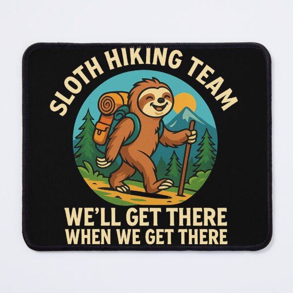 Item preview, Funny Sloth Hiking Team Shirt – Nature Lover Outdoor Adventure Mountains designed and sold by Lunaria Arts.