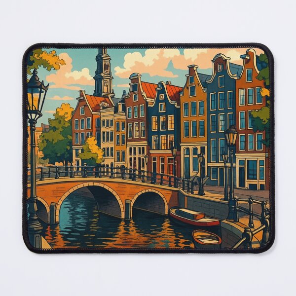 Item preview, Amsterdam Vintage Style Illustration designed and sold by TownWish.