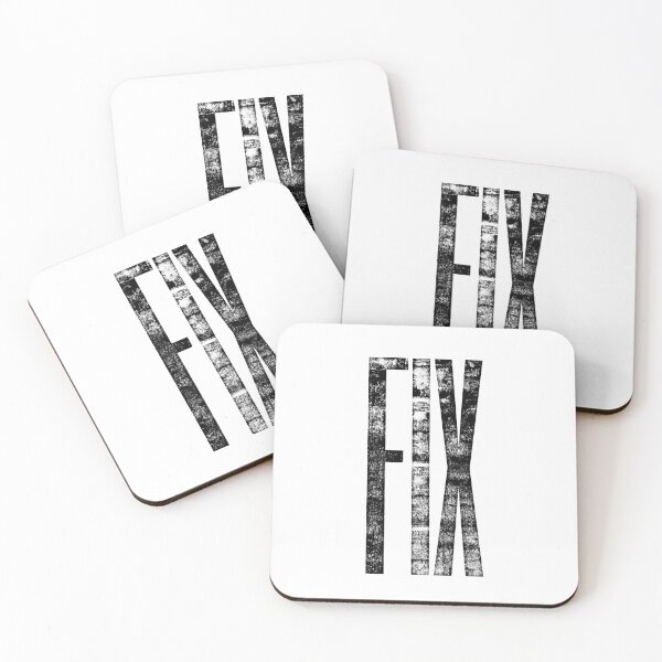 Item preview, FIX Distressed Ink Typographical Print designed and sold by GeeThang.