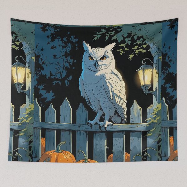 Item preview, Forest Owl Watcher – Cottagecore Halloween Night designed and sold by Deezyned.