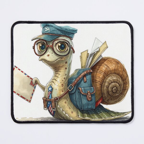 Item preview, Snail Postman Delivering Mail designed and sold by Maria Dryfhout.