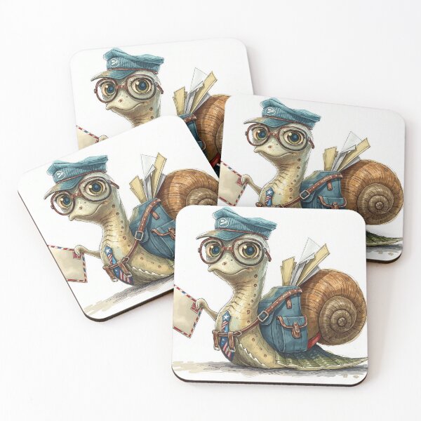 Item preview, Snail Postman Delivering Mail designed and sold by Maria Dryfhout.