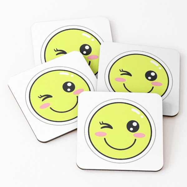 Artikelvorschau, Süßes Zwinkerndes Kawaii Smiley-Gesicht entworfen und verkauft von ChameloX.