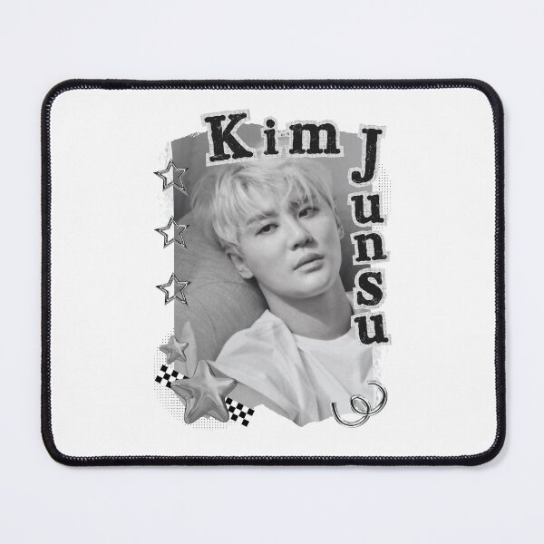Item preview, Junsu Kpop Solo Artist Black and White Collage Digital Art Portrait designed and sold by AJUNICE STUDIO.