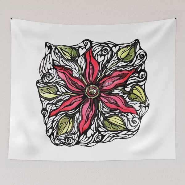 Item preview, Graphic red flower designed and sold by Olirina.