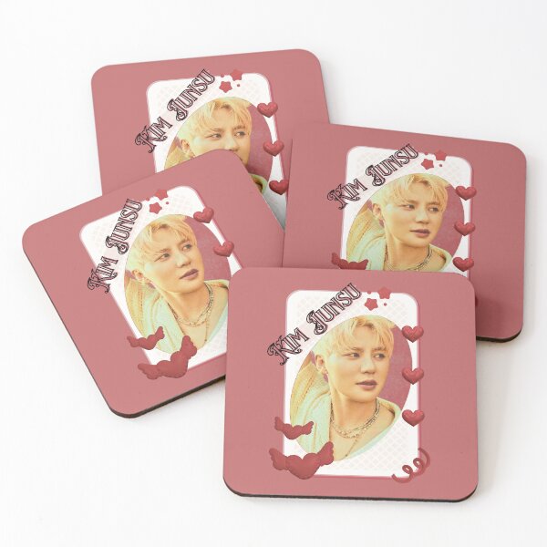 Item preview, Junsu Korean Solo Artist Card Red Aesthetic Collage Design designed and sold by AJUNICE STUDIO.