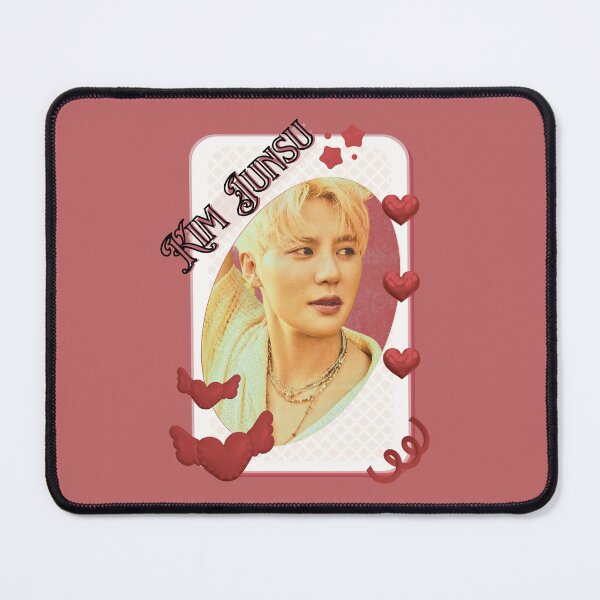 Item preview, Junsu Korean Solo Artist Card Red Aesthetic Collage Design designed and sold by AJUNICE STUDIO.