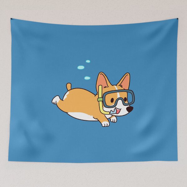 Item preview, Diving Corgi Diver Dog designed and sold by thepawster.