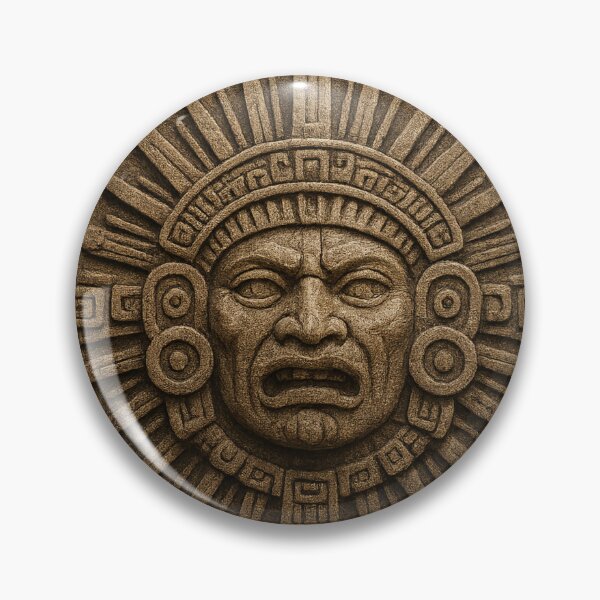 Item preview, Ancient Mayan Sun God Stone Circle  Sacred Symbol designed and sold by historyandmore.