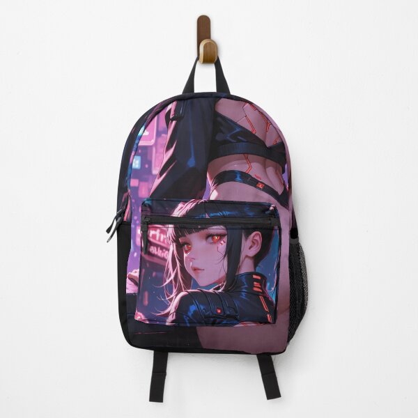 Item preview, Anime bikini waifu cyberpunk digital art, red eyes designed and sold by Planet Utoppia.