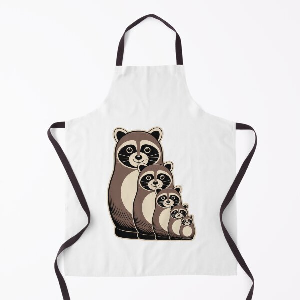 Item preview, Retro Cute Raccoon Matryoshka Babushka – Quirky Russian Nesting Doll Design designed and sold by Okada's t-shirts & accessories.