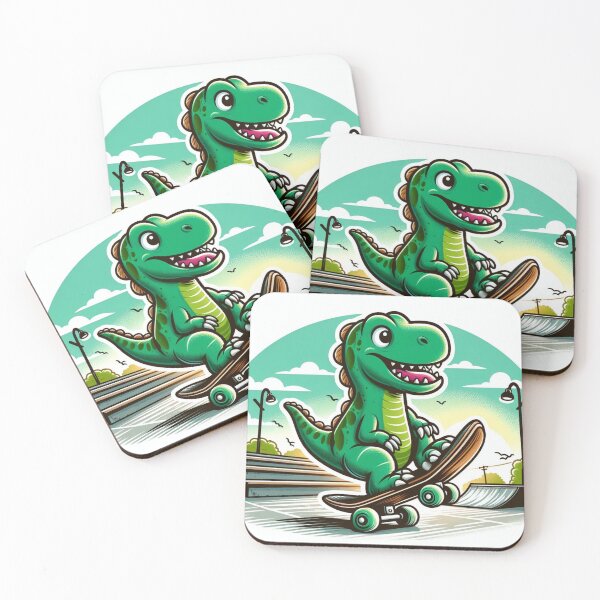 Item preview, Dinosaur on a skateboard designed and sold by JALNERVION SHOP.