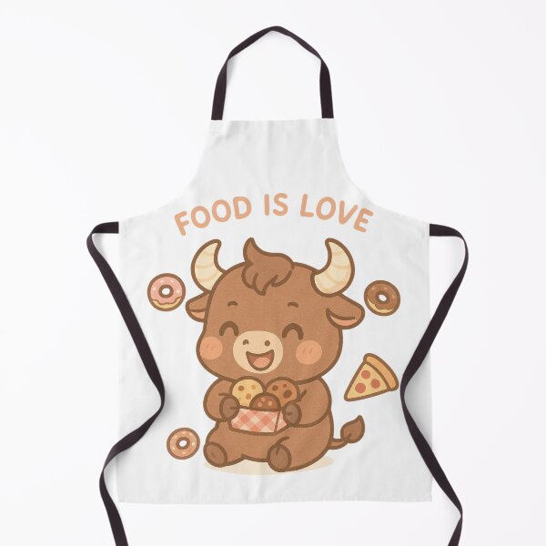 Item preview, Cute Taurus Zodiac Bull Food Lover Design designed and sold by Nytherra.