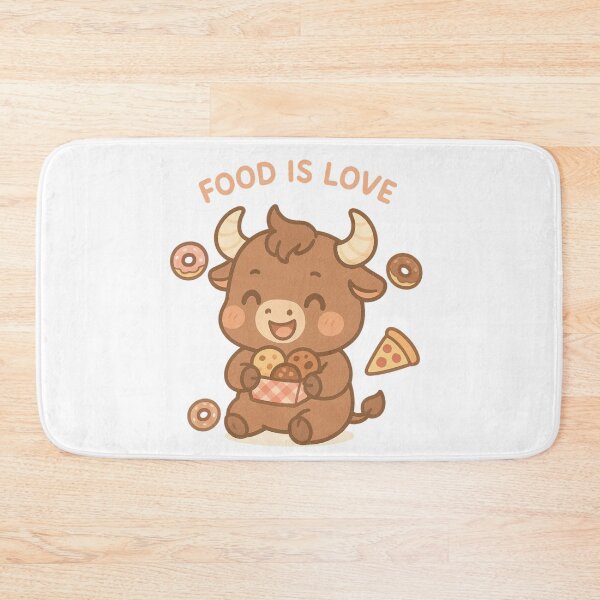Item preview, Cute Taurus Zodiac Bull Food Lover Design designed and sold by Nytherra.