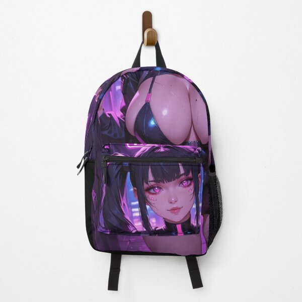 Item preview, Anime bikini waifu cyberpunk digital art, pink eyes designed and sold by Planet Utoppia.