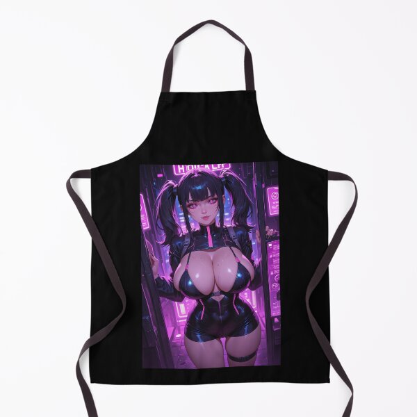 Item preview, Anime bikini waifu cyberpunk digital art, pink eyes designed and sold by Planet Utoppia.