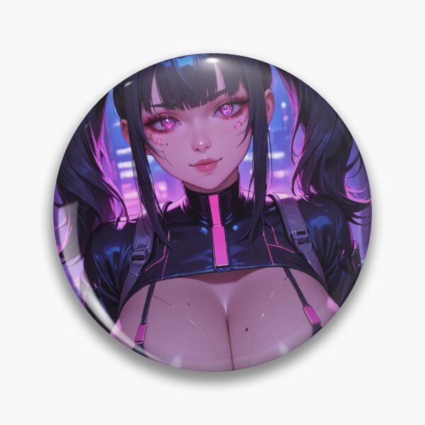 Item preview, Anime bikini waifu cyberpunk digital art, pink eyes designed and sold by Planet Utoppia.