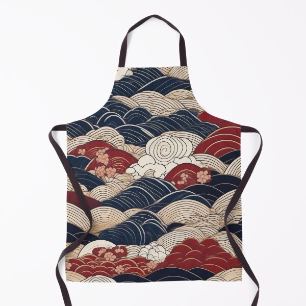 Artikelvorschau, Nahtloses japanisches Wellen- und Blütenmuster – Ukiyo-e-Stil entworfen und verkauft von Vandy Fullam.