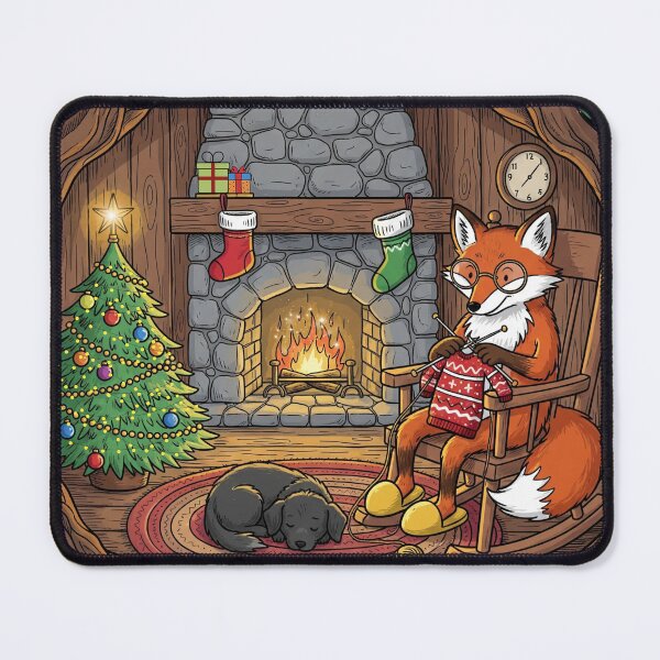 Item preview, Knitting Fox: Cozy Christmas Clipart designed and sold by Claustronautas.