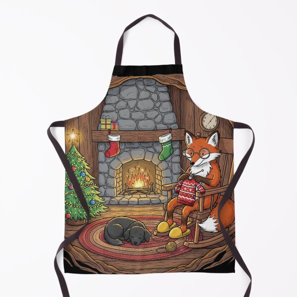 Item preview, Knitting Fox: Cozy Christmas Clipart designed and sold by Claustronautas.