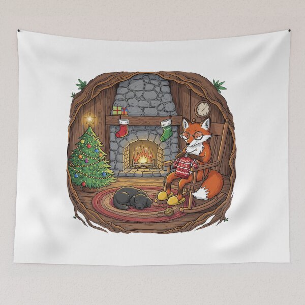 Item preview, Knitting Fox: Cozy Christmas Clipart designed and sold by Claustronautas.