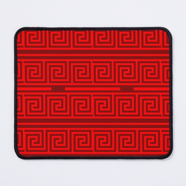 Item preview, Maroon Background Red Greek Key Fret Design designed and sold by PatternTitan.