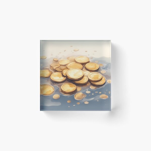 Item preview, Gold Coins in Water designed and sold by CalmnessbyChoice.