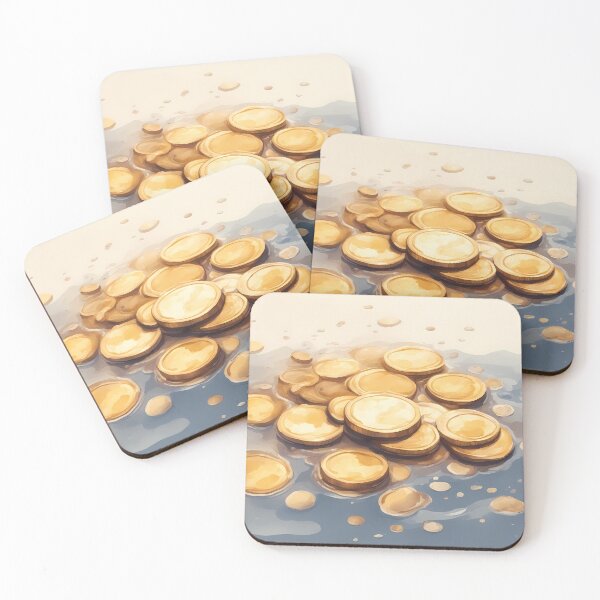 Item preview, Gold Coins in Water designed and sold by CalmnessbyChoice.