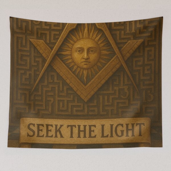 Item preview, Freemason  Seek the Light Labyrinth Design designed and sold by historyandmore.