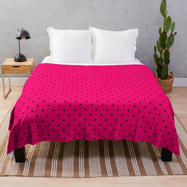 Item preview, Black Small Polka Dots on Vivid Pink designed and sold by POLKAIWERX.