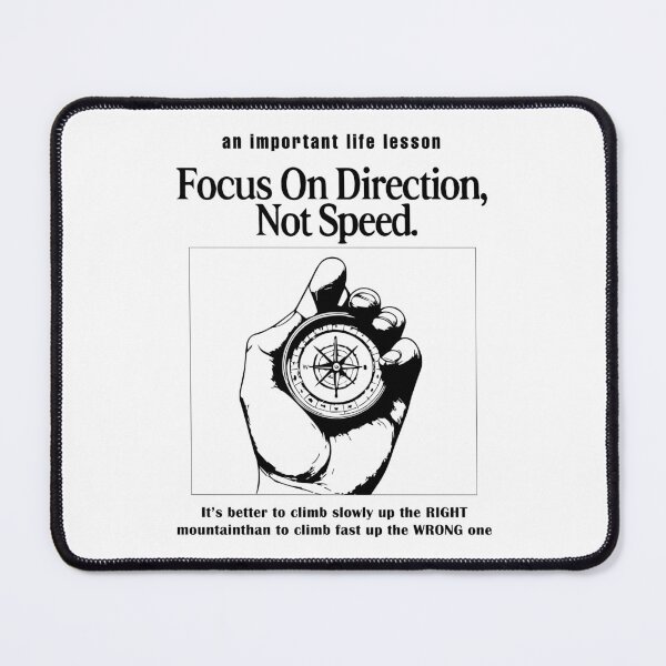 Item preview, Focus on Direction Not Speed Motivational Compass Art designed and sold by -DEEWOLF-.