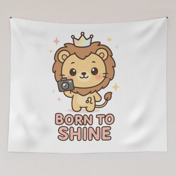 Item preview, Cute Leo Zodiac Lion Born to Shine designed and sold by Nytherra.