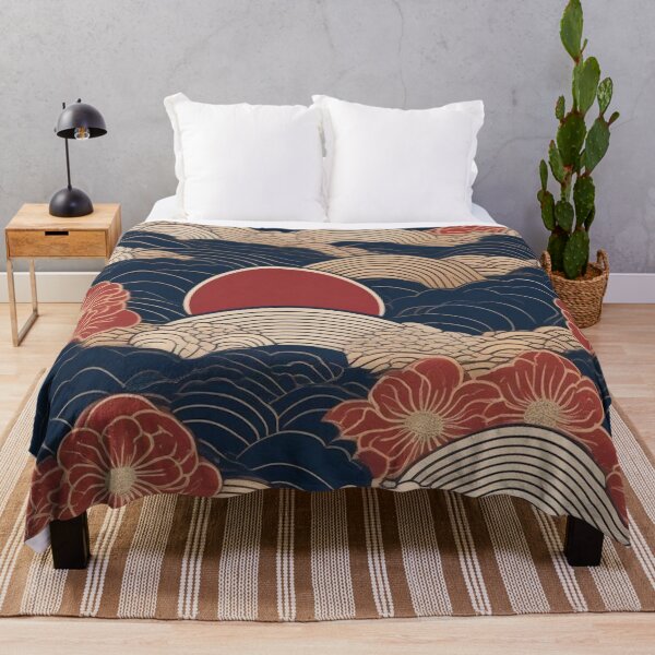 Item preview, Japanese Cloud and Wave Texture – Seamless Ukiyo-e Design designed and sold by Vandy Fullam.